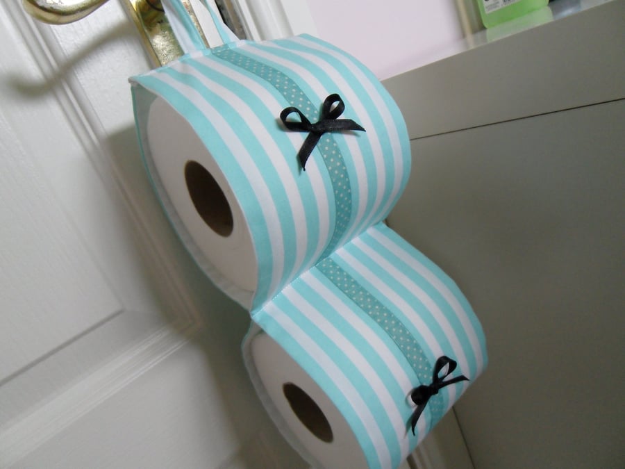 Handmade Fabric Toilet Roll Holder or Light Weight Paper Holder