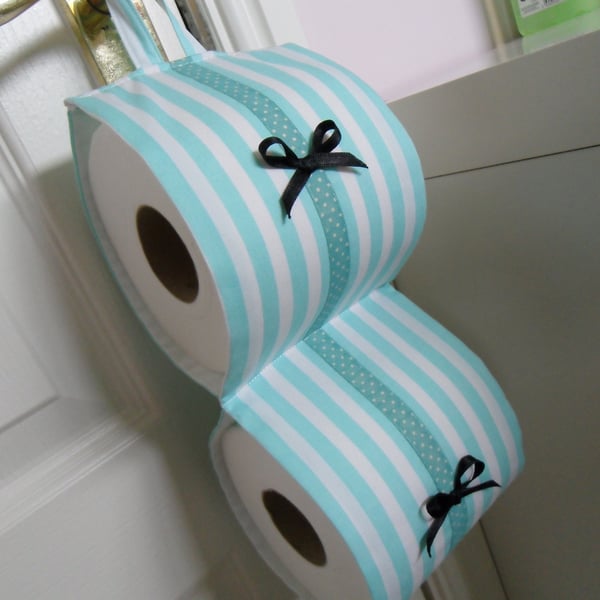 Handmade Fabric Toilet Roll Holder or Light Weight Paper Holder