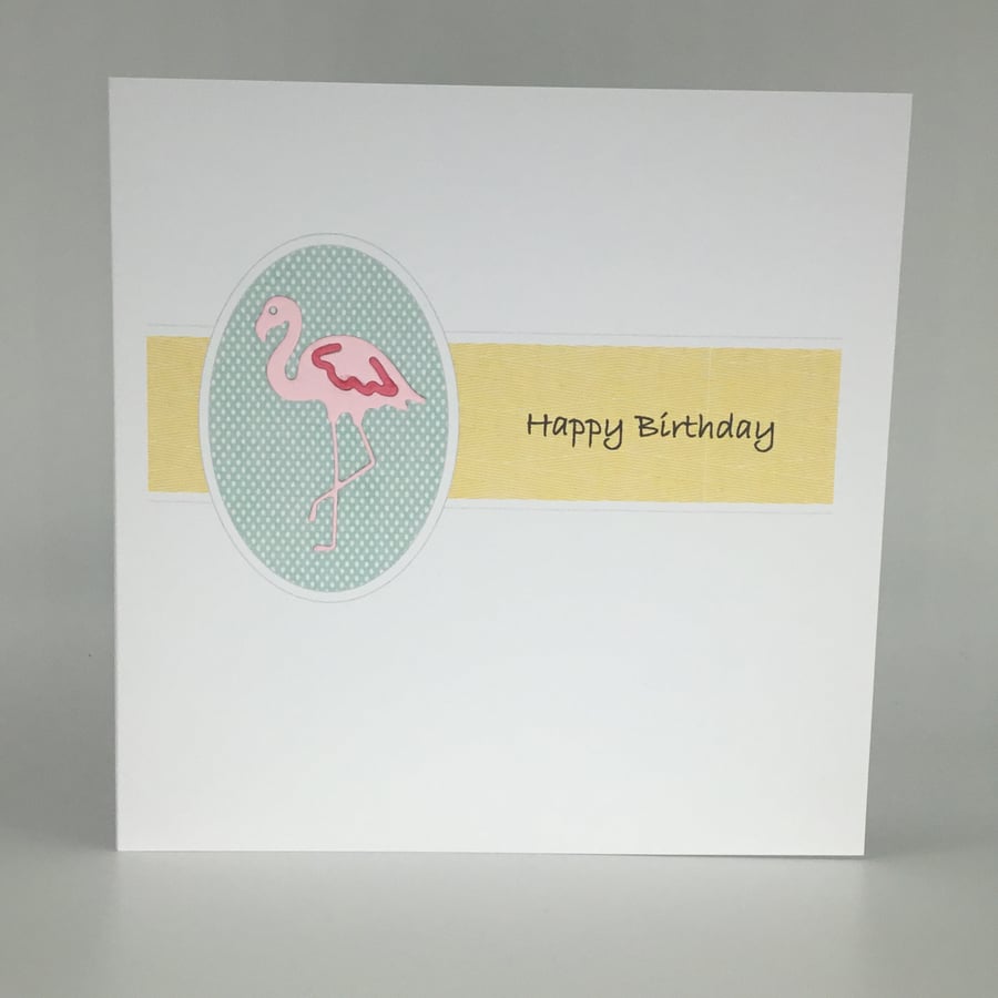 Flamingo birthday card