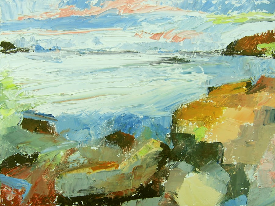 Scottish Island Seascape Painting: "Incoming Tide, Isle of Skye"