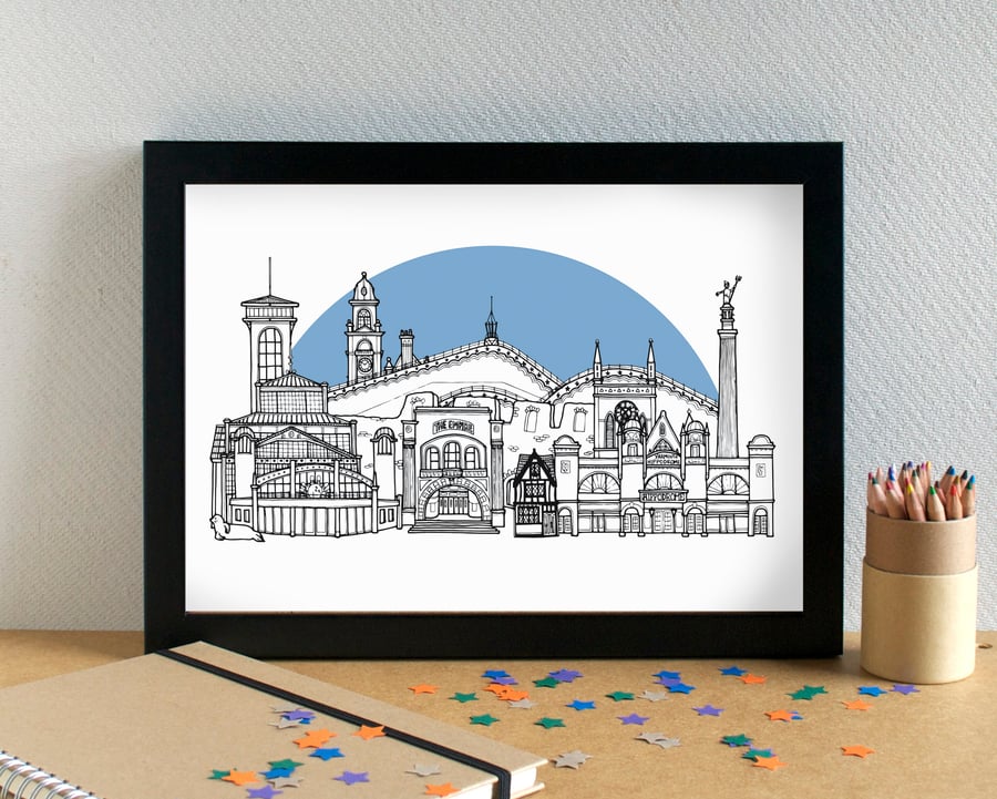 Great Yarmouth Skyline Art Print