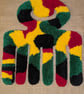Large Hand Tufted Duafe Adinkra Textile Wall Art  Ghanaian Inspired  A2  Mounted