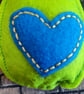 Green Angel Lavender Bag - Heart Embellishment - Image 3