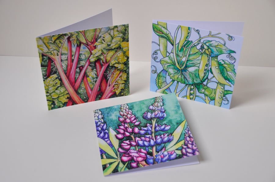 Gardeners greeting cards - (Pack of three) 
