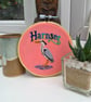 'Harnser' Hand Embroidered Heron Hoop Art – Norfolk-Inspired Textile Wall Art