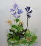 Bluebells Watercolour and Pressed flowers 