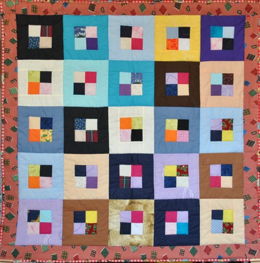 Patchwork lap quilt