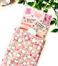 Handmade Pink Floral Kindle Sleeve, E-reader pouch, Fabric Sleeve, Kindle Case - Image 5
