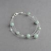 Mint Green Multi-strand Bracelet - Aqua Bridesmaids Jewellery - Jade Women Gifts