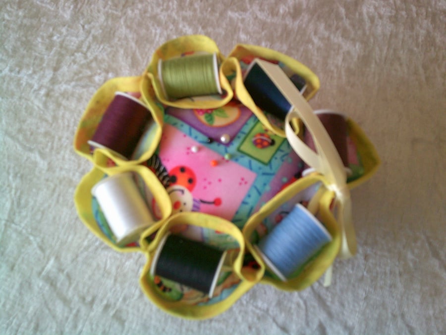 Comical Insects Cotton Reel Pin Cushion Set