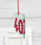 40th Birthday Card; Fused Glass 40th Anniversary Keepsake - Image 5