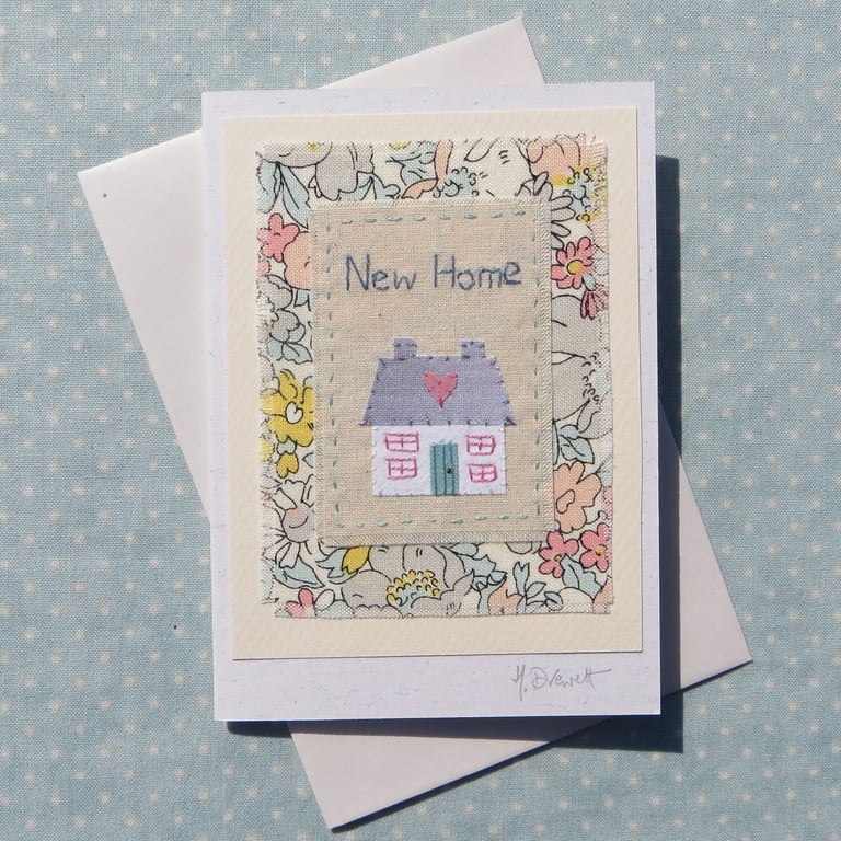 Miniature finely hand-stitched textile detailed work with pretty cotton fabric