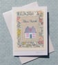 Miniature finely hand-stitched textile detailed work with pretty cotton fabric