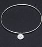 Silver button bangle - Image 1