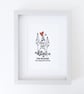 House In The Forest personalised illustration, Giclee print