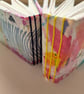 Mini Handmade Sketchbooks with fold out pages. 