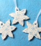Set of 3 Handmade Clay Snowflake Decorations - Image 1