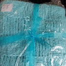 Super Soft Patterned Baby Blanket Turquoise