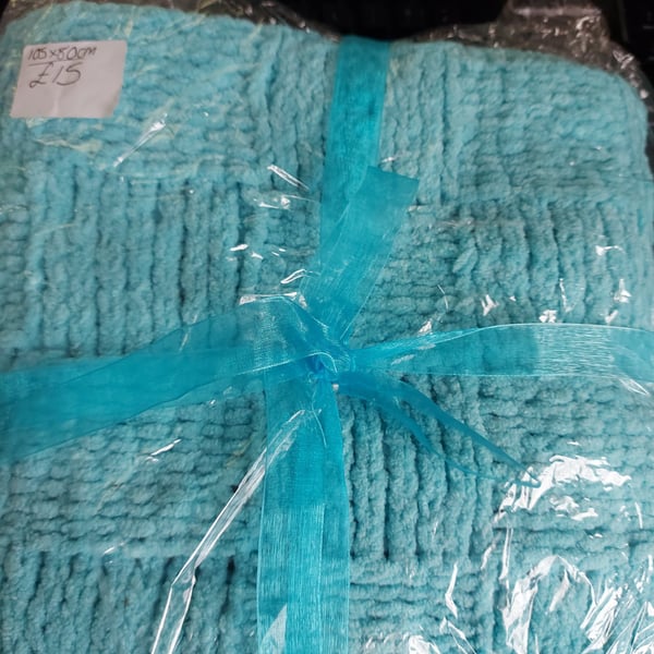 Super Soft Patterned Baby Blanket Turquoise