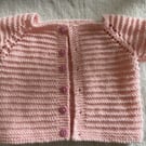 Baby girl's short sleeve cardigan in pink - 6-7 months