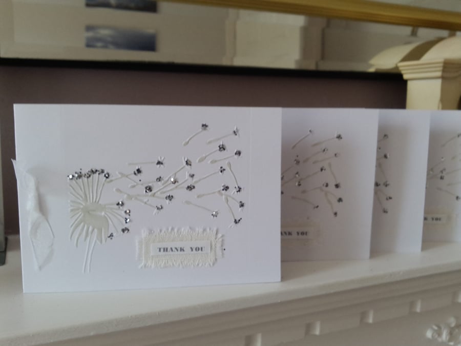 Pack of 4 thank you  cards