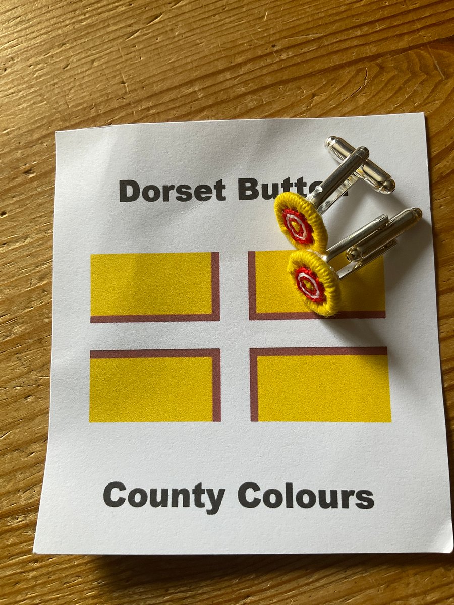 Dorset Button Cufflinks, Dorset County Colours