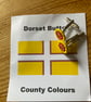 Dorset Button Cufflinks, Dorset County Colours - Image 1