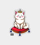 Funny Vinyl Sticker For Adults - Cute Cat With Crown