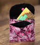 Handmade Coin Purse, Wallet Card Holder, Mini Wallet-Pink Leopard Design-CP28 - Image 2