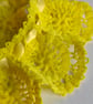 Yellow Crochet Lace Collar, Handmade Detachable Floral Accessory with Ribbon  - Image 2