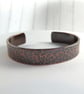 Bangle, Copper Rustic Hammered Cuff - Size Small - Medium 6-7 Inch Wrist - Image 3