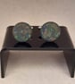 Dark green, navy and sienna cufflinks with gift box included - Image 3