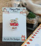 Autumn cat Acrylic Pin Badge, Coffee Cat Brooch, Kawaii Cat Gift - Image 4