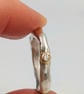 Luminous Sterling Silver & Gold Diamond Ring - Size O - Image 1
