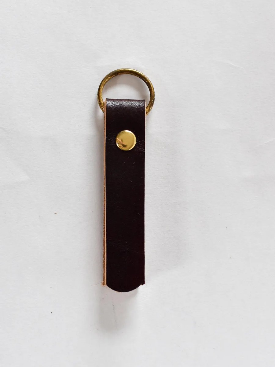 Lincoln Red Leather Keyring