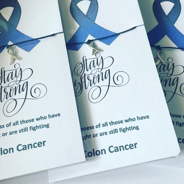 Bundle of 6 colon cancer awareness bracelets x6 gift 