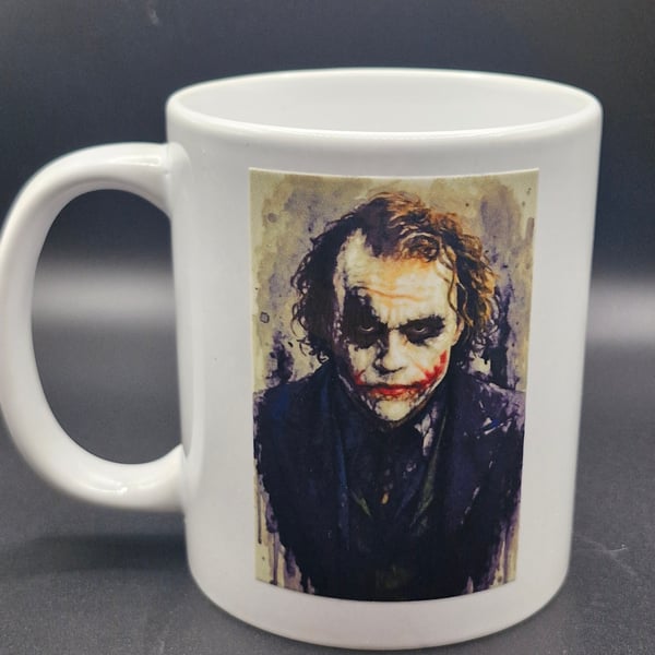 New The Joker Mug Heath Ledger The Dark Knight Fan Art Water Colour