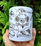 Spooky Mug, bird skulls Coffee Cup, Witchy mug