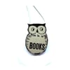 Whimsical Literary Owl resin Necklace by EllyMental