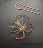 Swarovski light blue Butterfly copper hair bun holder,silver hair bun slide - Image 3