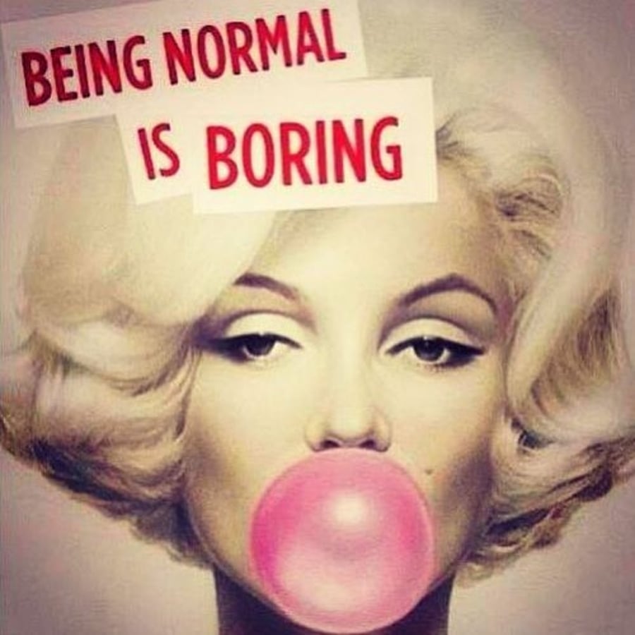 Being Normal is Boring  Marilyn Monroe Pop Art decorative Fridge Magnet