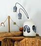Ceramic Bluebell Flowers, Wired for Arranging, Two stems (Three Flowers) in Blue - Image 10
