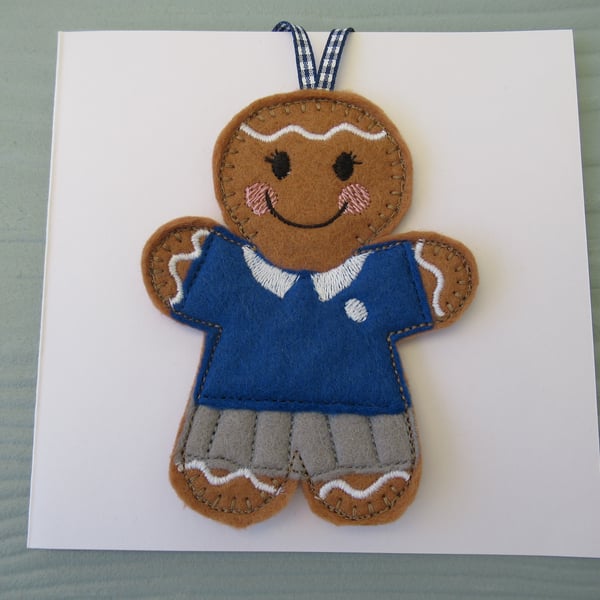 New School themed Hanging Decoration Gift Card