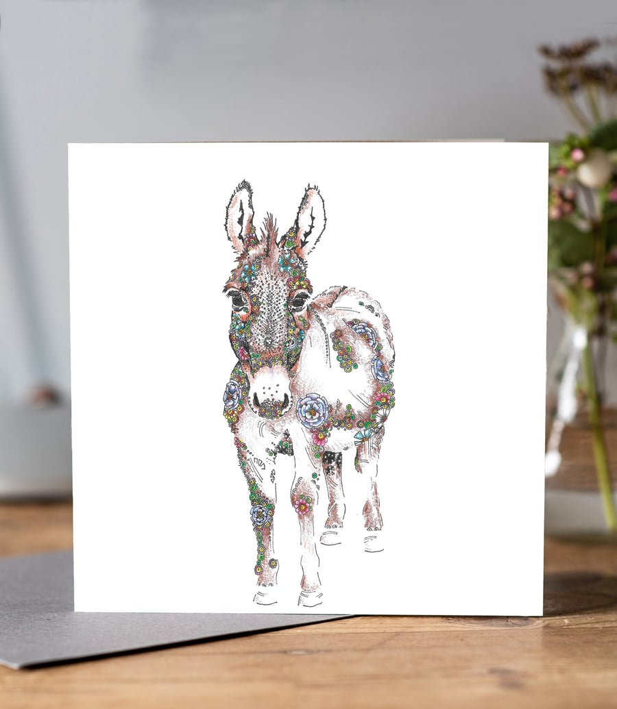 Brand New ‘Little Donkey’ greeting card 