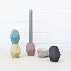 Candlestick Holder - geometric concrete candle holder