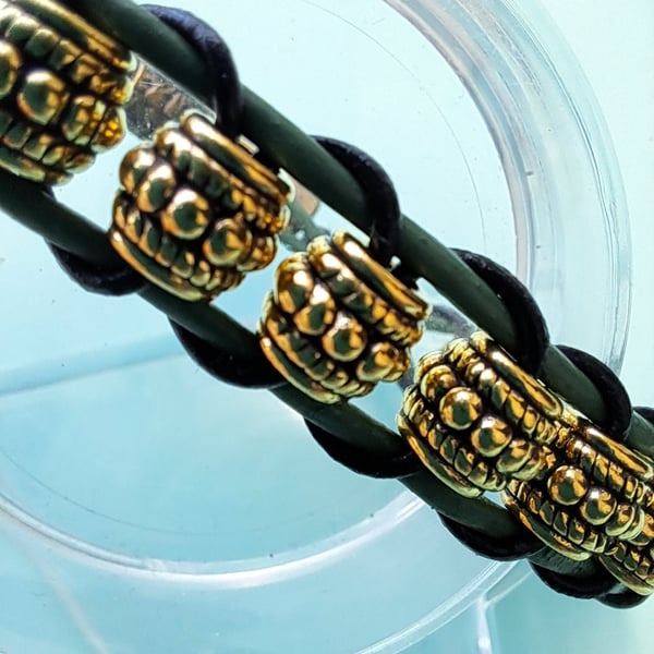 Leather Spacer bracelet 