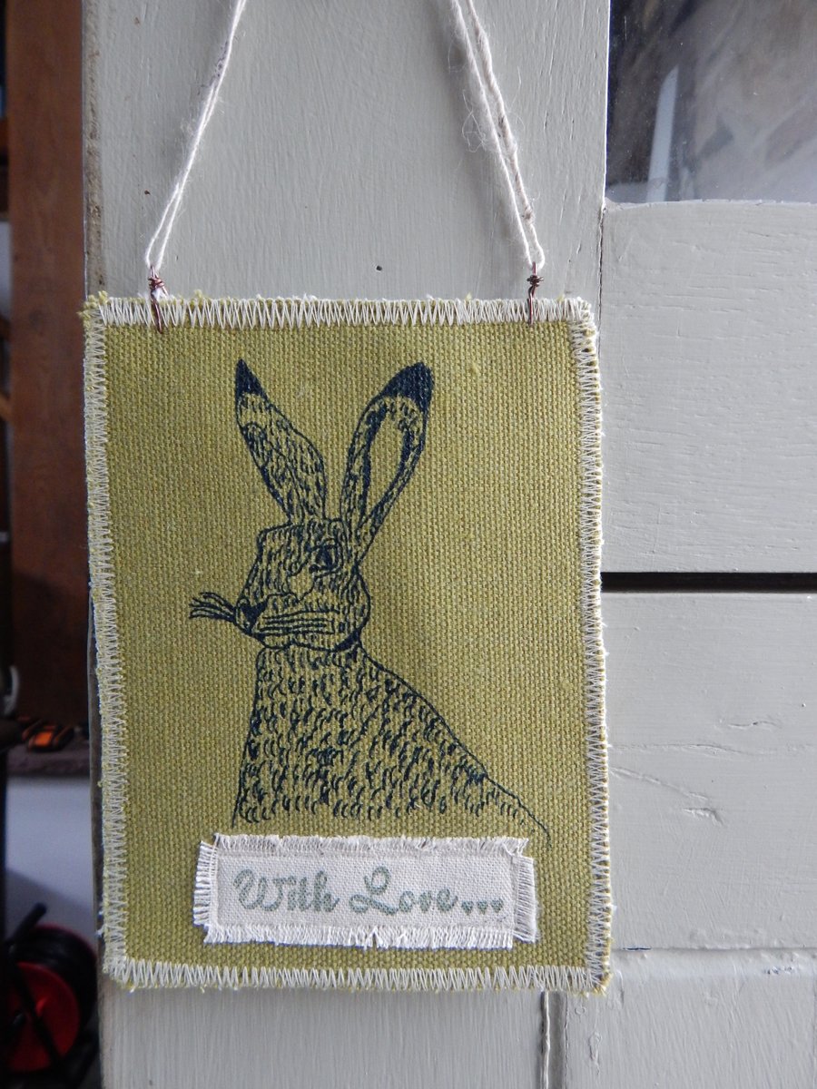 Hare - Fabric hanger - With Love