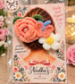 Handmade Floral Hair Clip – Crochet Peach Rose & Daisy - Image 5
