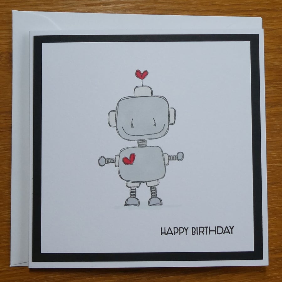 Child's Birthday Card - Robot