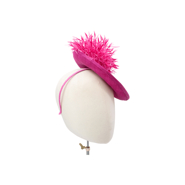 Pink Fascinator Hat for Weddings, Ascot Races